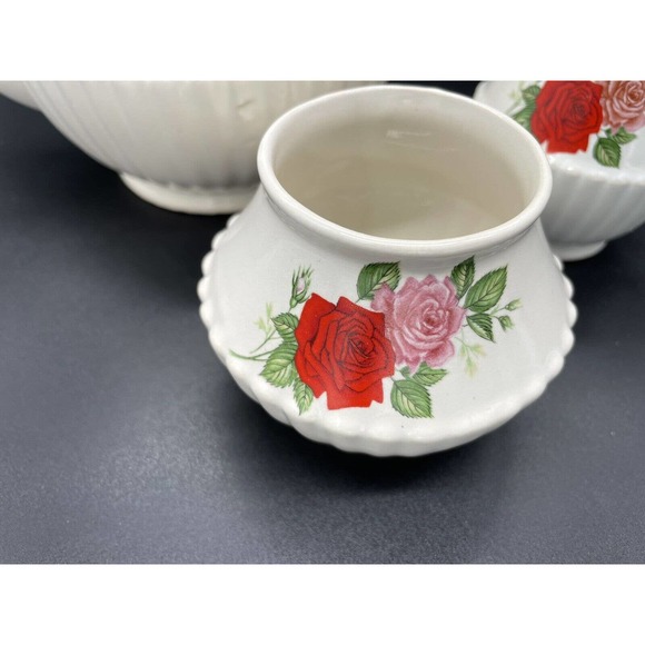 Vintage Northland Tea Pot Floral with Creamer And Sugar Bowl Japan 3 Piece Set - Picture 4 of 14